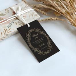 Etiqueta Para Presente Romantic Baroque Ornate Frame Wedding