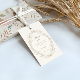 Etiqueta Para Presente Romantic Baroque Ornate Frame Wedding