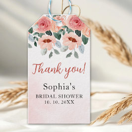 Etiqueta Para Presente Romantic Rose Watercolor Bridal Shower 