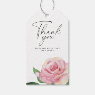 Etiqueta Para Presente Rosa - agradecimento de chá de noiva