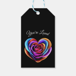 Etiqueta Para Presente Rosa de forma colorida