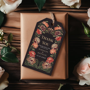 Etiqueta Para Presente Rosa Dourado Casamento Encantado De Jardim Obrigad