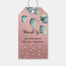 Etiqueta Para Presente Rosa Dourado Eucalyptus Deixa Pêlos Olhar Sedes