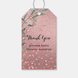 Etiqueta Para Presente Rosa Dourado Eucalyptus Deixa Pêlos Olhar Sedes