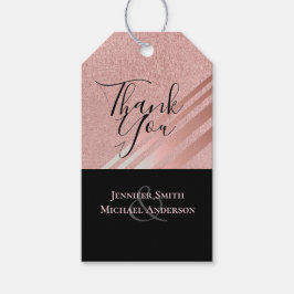 Etiqueta Para Presente Rosa, Dourado, Folha de Folha de Folha Negra