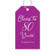 Rosa Escuro Alegra a 80 Anos Aniversário Favor