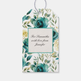 Etiqueta Para Presente Rosa Floral Romântico