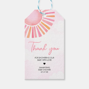 Etiqueta Para Presente Rosa Um Pequeno Raios de Luz do Sol Tags de Favor