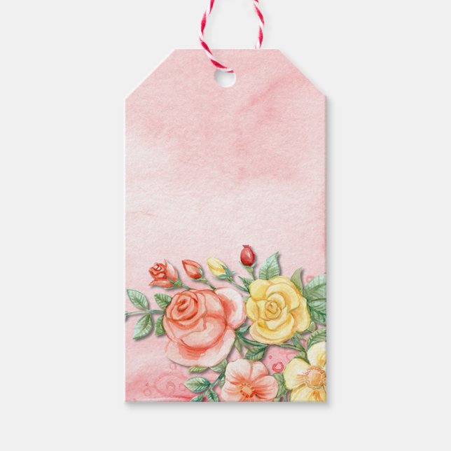 Etiqueta Para Presente Rosas (Frente)