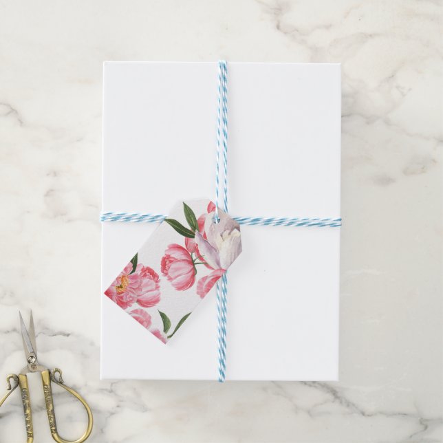 Etiqueta Para Presente Rosas bonitas (Com cordão)