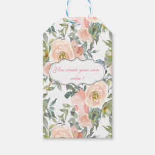 Etiqueta Para Presente Rosas Elegantes e Chiques, Mensagem Motivacional