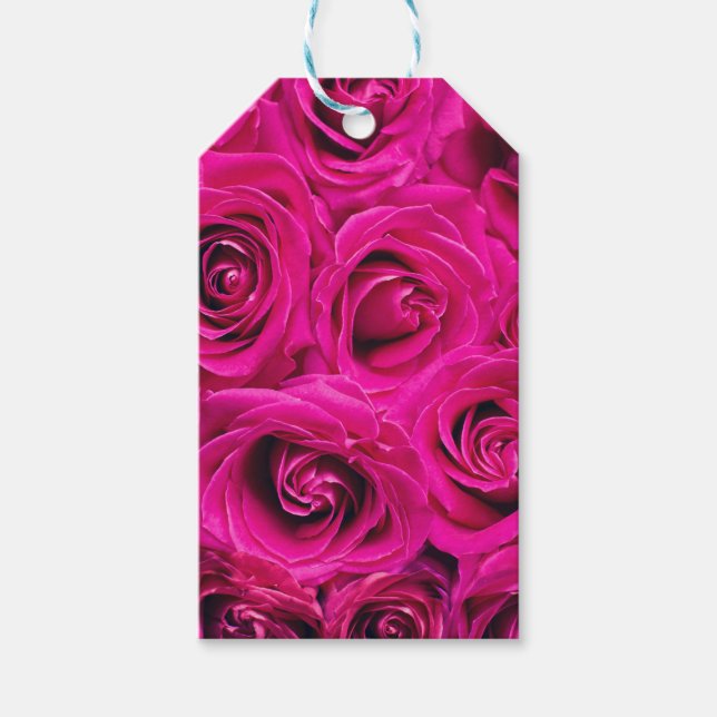 Etiqueta Para Presente Rosas Rosa (Amor e Romance) (Frente)