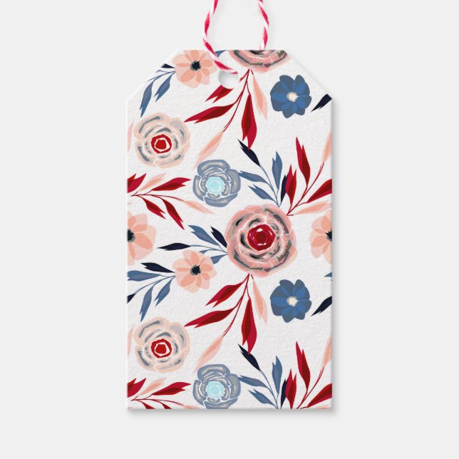 Etiqueta Para Presente Rosas rosadas (Frente)