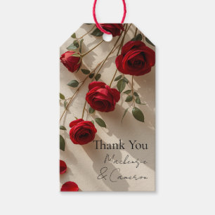Etiqueta Para Presente Rosas Vermelhas Romântico Nome Personalizado