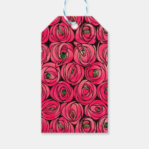 Etiqueta Para Presente Rosas Vintage Floral Art Nouveau