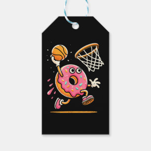 Etiqueta Para Presente Rosquinha Engraçada, Comida de basquetebol, Dunbal