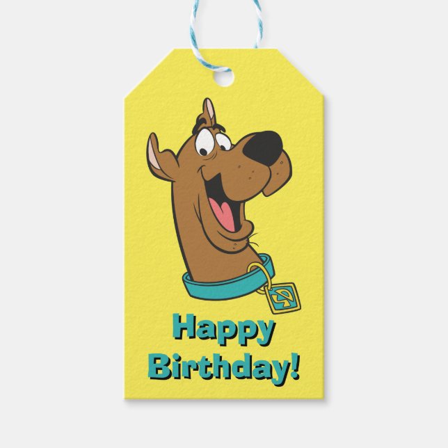 Etiqueta Para Presente Rosto Feliz Scooby-Doo (Frente)