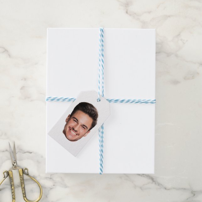 Etiqueta Para Presente Rosto Personalizado Customizado (Com cordão)