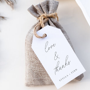 Etiqueta Para Presente Roteiro Moderno Amor & Agradecimento Casamento