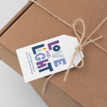 Etiqueta Para Presente Rótulo "Amor e Luz" de Hanukkah<br><div class="desc">"Amor e Luz" Hanukkah design.</div>