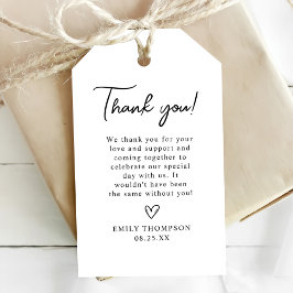 Etiqueta Para Presente Rótulo de Agradecimento Favor Minimalista