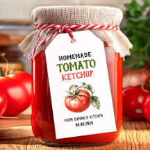 Rótulo de Ketchup de Tomate com tomate vermelho