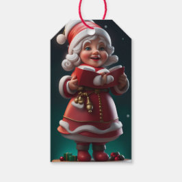 Etiqueta Para Presente Rótulo de presente da figura da Sra. Claus Natal