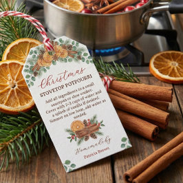 Etiqueta Para Presente Rótulo de Receita de Potpourri de Natal Caseiro pa