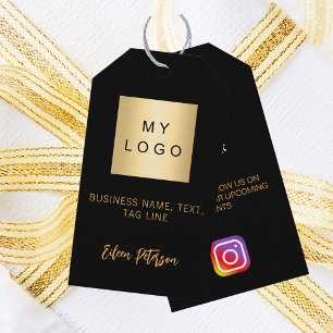 Etiqueta Para Presente rótulo pendente QR Instagram logotipo de negócios