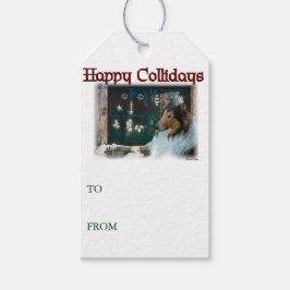 Etiqueta Para Presente Rough Collie Natal Gifts