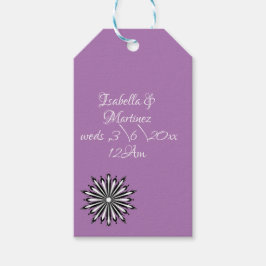 Etiqueta Para Presente roxo com arte floral mandala