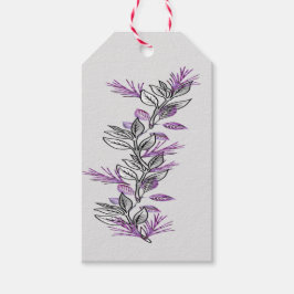 Etiqueta Para Presente Roxo e Siler Sprig Gift