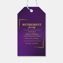Etiqueta Para Presente Roxo Elegante Corporativo de Reforma Dourado