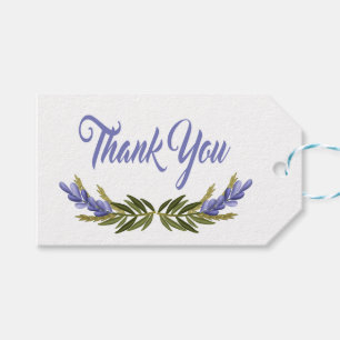 Etiqueta Para Presente Roxo Floral Obrigado Lavanda Flor