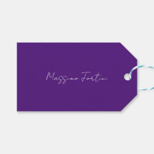Etiqueta Para Presente Roxo Real Simples Minimalista Caligrafia