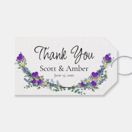 Etiqueta Para Presente Roxo violeta aquarela Lavanda Eucalipto