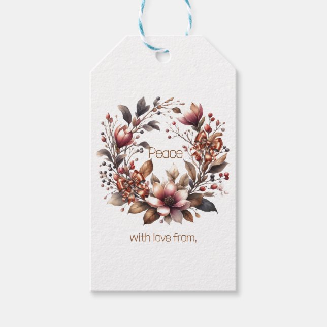 Etiqueta Para Presente Rua russa Magnolia de Arco de cobre (Frente)