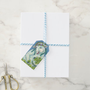 ETIQUETA PARA PRESENTE RUAS. O OLHADO IRLANDÊS DE PATRICK, AS MARCAS DE P