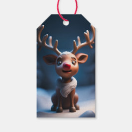 Etiqueta Para Presente Rudolph Figura etiqueta de presente de Natal