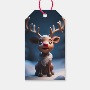 Etiqueta Para Presente Rudolph Figura etiqueta de presente de Natal