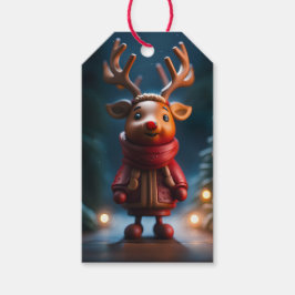 Etiqueta Para Presente Rudolph Figura etiqueta de presente de Natal