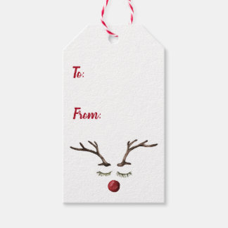 Etiqueta Para Presente Rudolph Red Nose Reindeer