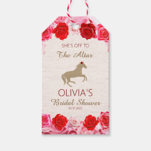 Etiqueta Para Presente Rumo ao Altar Chuvas de Rosas Bridal Shower