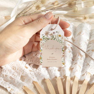 Etiqueta Para Presente Rustiс Boho Chá de fraldas de flores selvagens