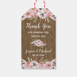 Etiqueta Para Presente Rustic Boho Floral Wood Casamento Favorece Etiquet