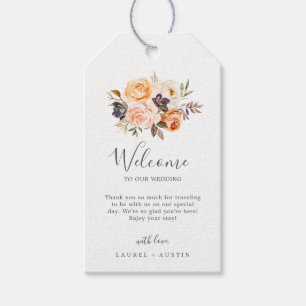 Etiqueta Para Presente Rustic Earth Florals Boeing Bem-vindo