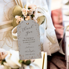 Etiqueta Para Presente Rustic Elegant Wildflower Script Favor do Casament