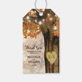 Etiqueta Para Presente Rustic Fall Autumn Tree Weding Favor Obrigado