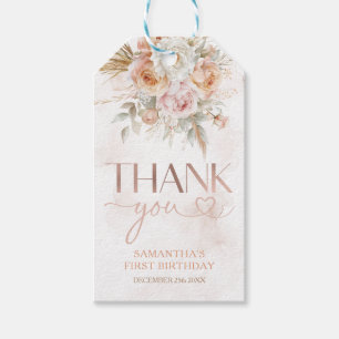 Etiqueta Para Presente Rustic Floral Pampas não é maravilhosa.