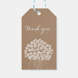 Etiqueta Para Presente Rustic Kraft Paper Mason Jar Floral Weding
